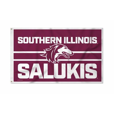 Rico Industries NCAA  Southern Illinois Salukis Bold 3' x 5' Banner Flag Single Sided - Indoor or Outdoor - Home D&#233;cor Image 1