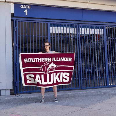 Rico Industries NCAA  Southern Illinois Salukis Bold 3' x 5' Banner Flag Single Sided - Indoor or Outdoor - Home D&#233;cor Image 3