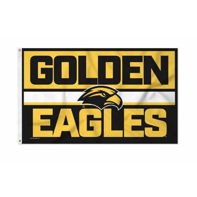 Rico Industries NCAA  Southern Mississippi Golden Eagles Bold 3' x 5' Banner Flag Single Sided - Indoor or Outdoor - Home D&#233;cor Image 1