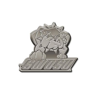 Rico Industries NCAA Southwestern Oklahoma State  Bulldogs Antique Nickel Auto Emblem for Car/Truck/SUV Image 1