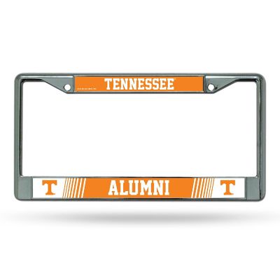 Rico Industries NCAA  Tennessee Volunteers Alumni 12" x 6" Chrome Frame With Decal Inserts - Car/Truck/SUV Automobile Accessory Image 1