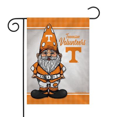 Rico Industries NCAA  Tennessee Volunteers Gnome Spring 13" x 18" Double Sided Garden Flag Image 1