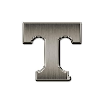 Rico Industries NCAA  Tennessee Volunteers T Antique Nickel Auto Emblem for Car/Truck/SUV Image 1