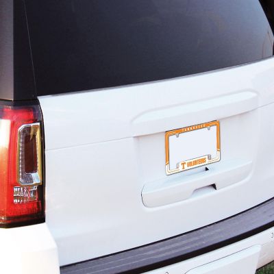 Rico Industries NCAA  Tennessee Volunteers Two-Tone 12" x 6" Chrome All Over Automotive License Plate Frame for Car/Truck/SUV Image 3
