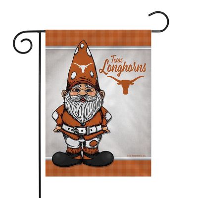 Rico Industries NCAA Texas Longhorns Gnome Spring 13" x 18" Double Sided Garden Flag Image 1