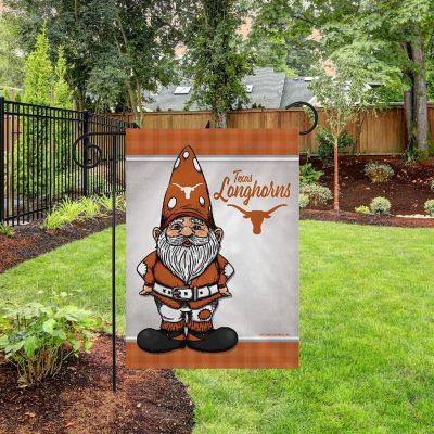 Rico Industries NCAA Texas Longhorns Gnome Spring 13" x 18" Double Sided Garden Flag Image 1
