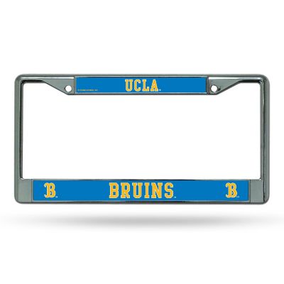 Rico Industries NCAA  UCLA Bruins  12" x 6" Chrome Frame With Decal Inserts - Car/Truck/SUV Automobile Accessory Image 1