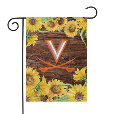 Rico Industries NCAA Virginia Cavaliers Sunflower Spring 13" x 18" Double Sided Garden Flag Image 1