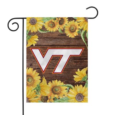 Rico Industries NCAA Virginia Tech Hokies Sunflower Spring 13" x 18" Double Sided Garden Flag Image 1