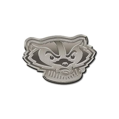 Rico Industries NCAA  Wisconsin Badgers Bucky Antique Nickel Auto Emblem for Car/Truck/SUV Image 1