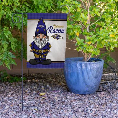 Rico Industries NFL Football Baltimore Ravens Gnome Spring 13" x 18" Double Sided Garden Flag Image 3