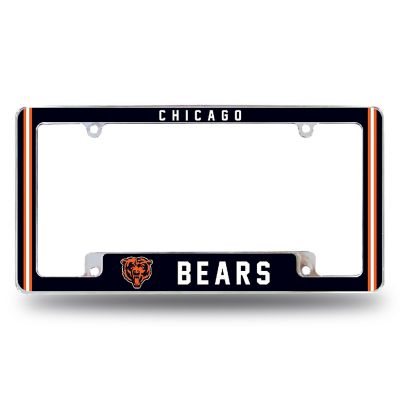 Rico Industries NFL Football Chicago Bears Classic 12" x 6" Chrome All Over Automotive License Plate Frame for Car/Truck/SUV Image 1