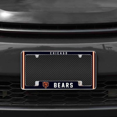 Rico Industries NFL Football Chicago Bears Classic 12" x 6" Chrome All Over Automotive License Plate Frame for Car/Truck/SUV Image 1