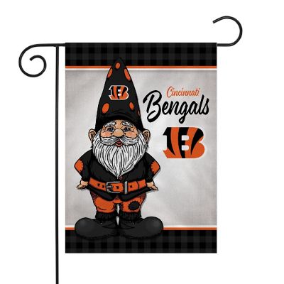 Rico Industries NFL Football Cincinnati Bengals Gnome Spring 13" x 18" Double Sided Garden Flag Image 1