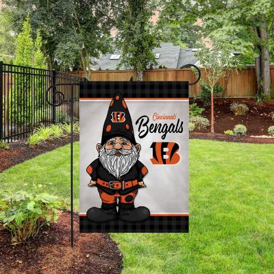 Rico Industries NFL Football Cincinnati Bengals Gnome Spring 13" x 18" Double Sided Garden Flag Image 2
