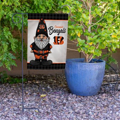 Rico Industries NFL Football Cincinnati Bengals Gnome Spring 13" x 18" Double Sided Garden Flag Image 3