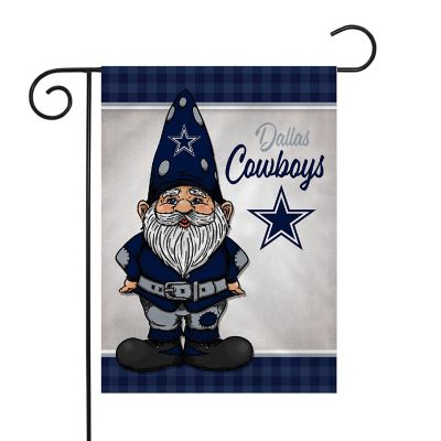 Rico Industries NFL Football Dallas Cowboys Gnome Spring 13" x 18" Double Sided Garden Flag Image 1