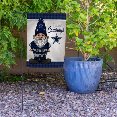 Rico Industries NFL Football Dallas Cowboys Gnome Spring 13" x 18" Double Sided Garden Flag Image 3
