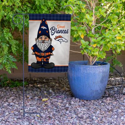 Rico Industries NFL Football Denver Broncos Gnome Spring 13" x 18" Double Sided Garden Flag Image 3