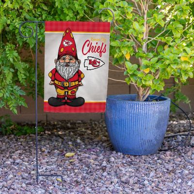Rico Industries NFL Football Kansas City Chiefs Gnome Spring 13" x 18" Double Sided Garden Flag Image 3