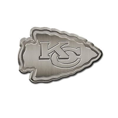 Rico Industries NFL Football Kansas City Chiefs Standard Antique Nickel Auto Emblem for Car/Truck/SUV Image 1