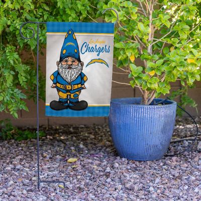 Rico Industries NFL Football Los Angeles Chargers Gnome Spring 13" x 18" Double Sided Garden Flag Image 3