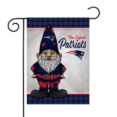 Rico Industries NFL Football New England Patriots Gnome Spring 13" x 18" Double Sided Garden Flag Image 1