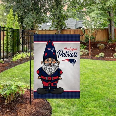 Rico Industries NFL Football New England Patriots Gnome Spring 13" x 18" Double Sided Garden Flag Image 2