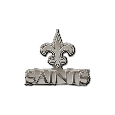 Rico Industries NFL Football New Orleans Saints Standard Antique Nickel Auto Emblem for Car/Truck/SUV Image 1