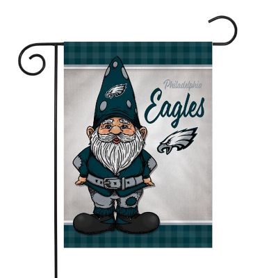 Rico Industries NFL Football Philadelphia Eagles Gnome Spring 13" x 18" Double Sided Garden Flag Image 1