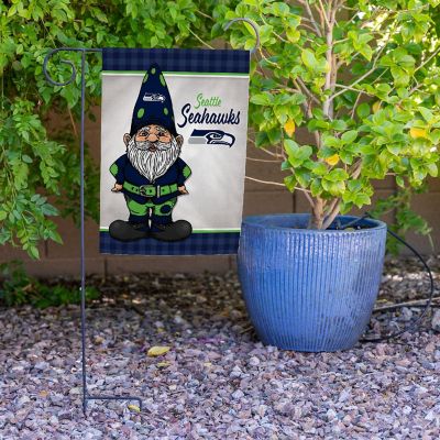 Rico Industries NFL Football Seattle Seahawks Gnome Spring 13" x 18" Double Sided Garden Flag Image 3