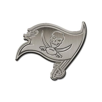 Rico Industries NFL Football Tampa Bay Buccaneers Standard Antique Nickel Auto Emblem for Car/Truck/SUV Image 1