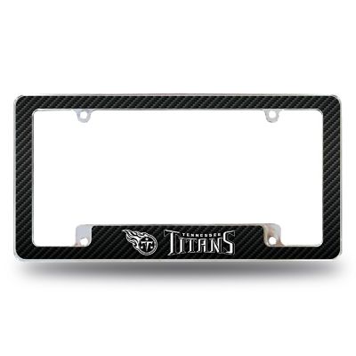 Rico Industries NFL Football Tennessee Titans Black 12" x 6" Chrome All Over Automotive License Plate Frame for Car/Truck/SUV Image 1