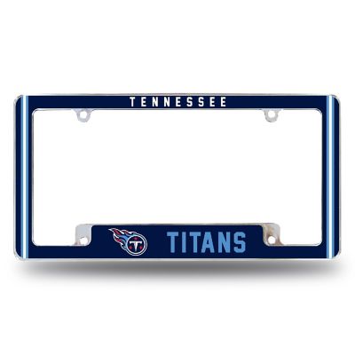 Rico Industries NFL Football Tennessee Titans Classic 12" x 6" Chrome All Over Automotive License Plate Frame for Car/Truck/SUV Image 1