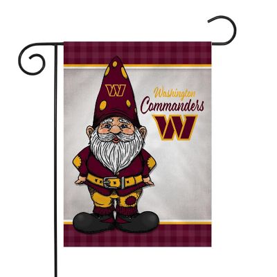 Rico Industries NFL Football Washington Commanders Gnome Spring 13" x 18" Double Sided Garden Flag Image 1
