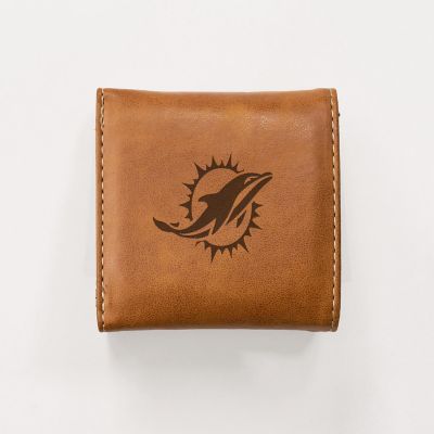 Rico Industries NFL  Miami Dolphins   Brown Generic Watch and Team Logo Tri-Fold Wallet - Great Men's Gift Item Image 2