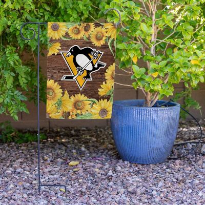 Rico Industries NHL Hockey Pittsburgh Penguins Sunflower Spring 13" x 18" Double Sided Garden Flag Image 3