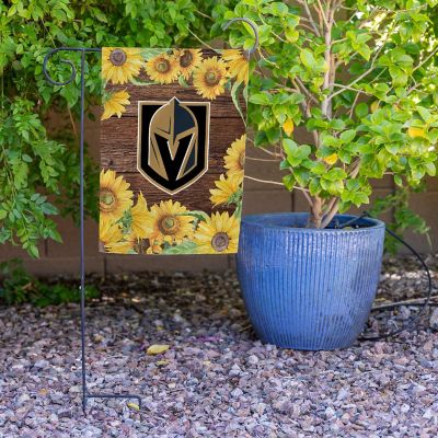 Rico Industries NHL Hockey Vegas Golden Knights Sunflower Spring 13" x 18" Double Sided Garden Flag Image 3