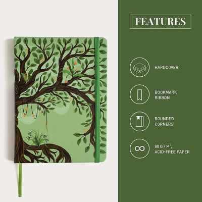 Rileys & Co., 8" x 6", Tree of Life Journal Notebook, Unlined 120 Pages Image 2