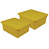 Romanoff Stowaway 5" Letter Box with Lid, Yellow, Pack of 2 Image 1