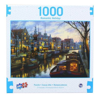 Romantic Holiday 1000 Piece Jigsaw Puzzle  Canal Life Image 1