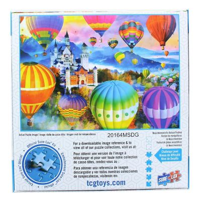 Romantic Holiday 1000 Piece Jigsaw Puzzle  Neuschwanstein Air Balloon Festival Image 1