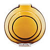 Round Amber Glass Vase 6.25"H Glass Image 1