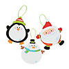 Round Christmas Character Ornament Craft Kit - Makes 12 Image 1