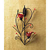 Ruby Blossom Candle Wall Sconce 14.75" Tall Image 1