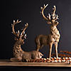 Rustic Deer Statue (Set Of 2) 11.75"L X 14.5"H, 11.5"L X 20"H Resin Image 3