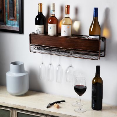 Rustic Wine Shelf Image 1