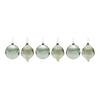 Sage Beaded Irredescent Ornament (Set Of 6) 3.75"H, 5.5"H Glass Image 2