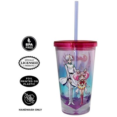 Sailor Moon Pegasus Diamond Bottom 16oz Carnival Cup w/ Straw & Lid Image 2