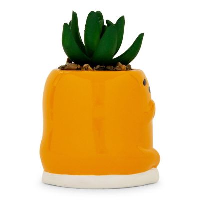 Sanrio Gudetama Meditation 3-Inch Mini Planter With Artificial Succulent Image 1